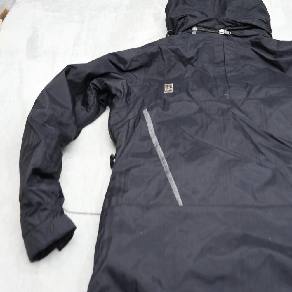 Bonfire Jacket Womens Small Black Rainier Hooded Ski Snow Pit Zip Winter VTG